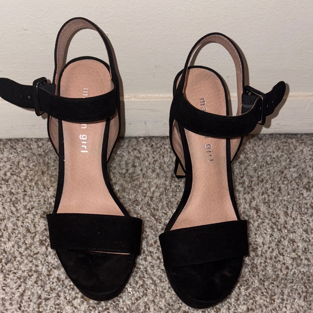 Madden Girl Black Strappy Heels